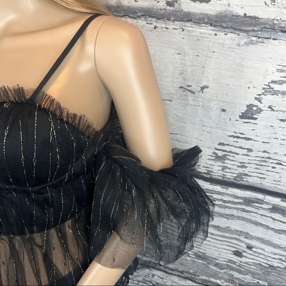 Mesh and Ready Cold Shoulder Top - Size M/L - Picture 6 of 9